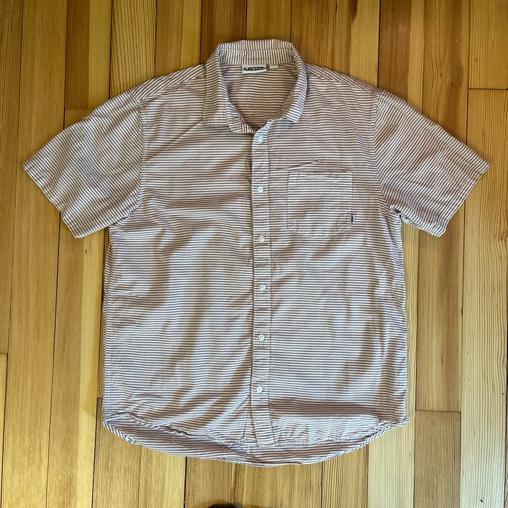 Men's Vans Striped Casual Button Down Shirt